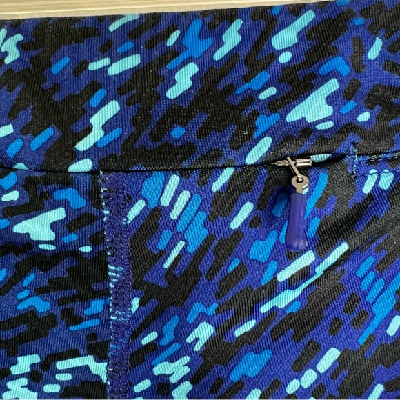 Nike Dri Fit Printed Training Tights Cropped Leggings Blue Women’s Size M - Picture 6 of 10